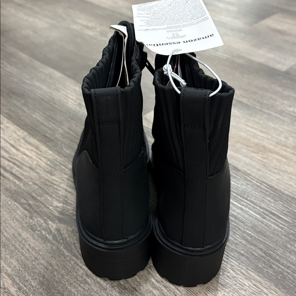 Amazon Essentials Black Women's Combat Boots - Picture 4 of 10